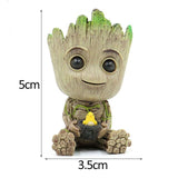 HULIANFU Strongwell Home Decoration Flower Vase Miniature Model Succulent Flower Pots Desktop Display Figurines Baby Groot Artware Gifts