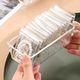 HULIANFU New Anti-oxidation Jewelry Storage Bag Desktop Drawer Organizer Transparent Necklace Bracelet Ring Holder Ziplock Bag Storage