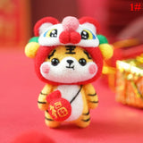 HULIANFU Non-Finished Felt Kit Cute Animal Collection Panda Squirrel Cat Penguin Doll Wool Felt Poked Kitting DIY Felting Materials