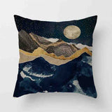 HULIANFU New Japanese Geometric Peak Encrypted Linen Cushion Cover Pillow Cover