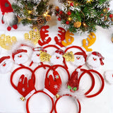HULIANFU 2023 LuanQI Christmas Headbands for Children Adult Hair Band Red Christmas Santa Claus Snowman Antlers Headband Xmas Decoration Gifts