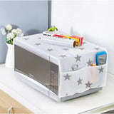 HULIANFU Microwave Oven Dust Cover Oil-proof Natural Material Breathable Protection With Storage Bag   Kitchen Supplies