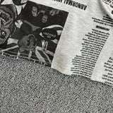 Hulianfu Women Push Up Camisole With Bra Sexy Top Women Suspender Tank Fashion Printed Newspaper Camis Female Soft Sleeveless Top