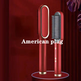 HULIANFU straight hair comb ins negative ion does not hurt hair curler fluffy straight roll dual-use lazy splint portable household