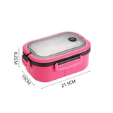 HULIANFU Kawaii Portable Lunch Box For Girls School Kids Plastic Picnic Bento Box Microwave Food Box With Compartments Storage Containers