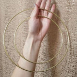 HULIANFU Wedding Decoration 10-40cm Rattan Wreath Metal Hoop Wreath Decor Floral Hoop Christmas Decor for Home Hanging Artificial Flower