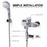 HULIANFU LED Shower Water Thermometer Faucet LED Display Electricity Self-powered Baby Pet Shower Thermometer Temperature Monitor
