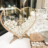 HULIANFU Wedding Guest Book Alternative - Wedding Decor-Drop Heart Guestbook