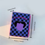 HULIANFU Lovely Bear photo album 3 Inch Love Heart Hollow Kpop Card Binder Name Card Book Photo Album Card Photocard ID Holder 40 Pockets