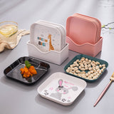 HULIANFU Snack Platter Snack Dish Small Bone Dish Spit Bone Dish Melamine Plate Small Plate Household Bone Bone Small Dish Cake Plate
