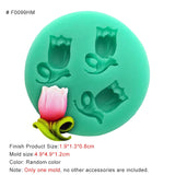 HULIANFU New Mini Flowers Series Silicone Mold DIY Handmade Fondant Cake Baking Chocolate Sugar Cake Tool Resin Polymer Clay Making Mould