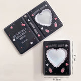 HULIANFU Kawaii Bear photo album 3 Inch Love Heart Hollow Kpop Card Binder Name Card Book Photo Album Card Photocard ID Holder 40 Pockets