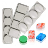 HULIANFU Silicone Soap Molds 4 with Oval Round Square Soap Molds Silicon Mold for Soap Making Soap Molds Silicone Molds for Baking