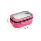 HULIANFU Portable Hermetic Lunch Box 2 Layer Grid Children Student Bento Box with Fork Spoon Leakproof Microwavable Prevent Odor School