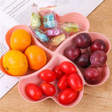 HULIANFU Multi-function Plastic Fruit Plate Dessert Tray Plate Snack Dish 6 Compartments High Quality