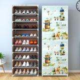 HULIANFU Shoe Rack Multi-layer Household Dust-proof Shoe Cabinet Assembly Economical Shoe Rack Dormitory Door Storage Cabinet