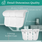 HULIANFU SPA Bath Pillow Bathtub Pillow with 3 Suction Cups EVA foldable Neck and Back Support Bath Tub Pillow For Home Spa Bathroom