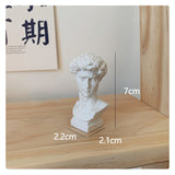 HULIANFU W&amp;G Nordic Vase Home Decor Vase Creative Human Head Portrait Flower Vases Room Decoration Resin David Flower Vase Room Decor