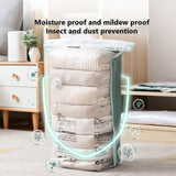 HULIANFU No Need Pump Vacuum Bags Large Plastic Storage Bags for Storing Clothes blankets Compression Empty Bag Covers Travel Accessories