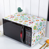 HULIANFU Peva Dustproof Microwave Oven Covers Printed Dust Oil Proofing Covers With Double Pockets Storage Bag Kitchen Accessories