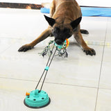 HULIANFU Suction Cup Dog Toy Molar Interactive Dog Toy Dog Rope Toy For Aggressive Chewers Squeaking Sound Tug Of War Function Teeth