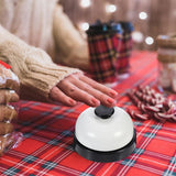 HULIANFU Stainless Steel Hand Pressing Service Bell Answer Bell Reception Desk Bell Ring Table Pet Bell For Restaurant Kitchen Bar