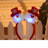 HULIANFU 2023 Christmas Headband LED Christmas Decorations Gift Hairpin Antlers Headband New Year Decorations Santa Headband Christmas Decor