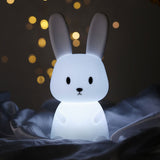 HULIANFU Rabbit Night Light For Kids Children Soft Silicone Touch Night Light USB Rechargeable Bunny Night Lamp Bedroom Decor Kids Gift