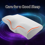 HULIANFU Memory Foam Bedding Pillow Neck protection Slow Rebound Memory Foam Butterfly Shaped Pillow Health Cervical Neck size in 50*30CM