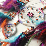 HULIANFU NEW Creative all handmade five-ring dream catcher pendant living room bedroom decoration wall hanging beautiful Hanging ornament