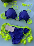 hulianfu Sexy Bikini  Biquinis Feminino Swimsuit Solid Bikini Set String Swimwear Women Bathing Suit Patchwork Bikinis Beach Outing