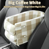HULIANFU Portable Pet Dog Car Seat Central Control Nonslip Dog Carriers Safe Car Armrest Box Booster Kennel Bed For Small Cat Dog Travel