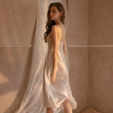 hulianfu Sexy Nightwear Women Night Gowns Lace Sleepwear Victorian Sleeping Slip Dress Soft Home Wear Nightgown Lingerie Sleep Tops