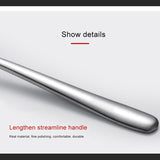HULIANFU Korean Stainless Steel Thickening Spoon Creative Long Handle Hotel Hot Pot Spoon  Soup Ladle Home Kitchen Essential Tools h2