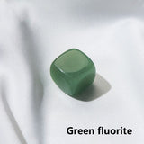 HULIANFU Raw Crystal Natural Stone Ice Tartar Mold Cube Reiki Healing Quartz Home Decoration Collection Gift Whiskey Crushed Chakra Jade