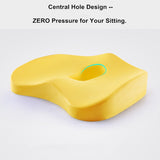 HULIANFU Memory Foam Seat Cushion Orthopedic Pillow Coccyx Office Chair Cushion Car Seat Pillow Wheelchair Massage Vertebrae Seat Pad