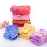 HULIANFU Shower Cap Microfibre Quick Hair Drying Bath Towel Spa Bowknot Wrap Towel Cap Bathroom Accessories Bonnets for Women Designer