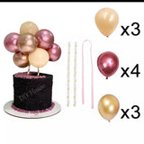 HULIANFU Mini Confetti Balloon Cake Topper Birthday Wedding Party Baby Shower Birthday Decoration Gold Party Decorations