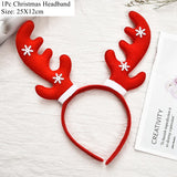 HULIANFU 2023 LuanQI Christmas Headbands for Children Adult Hair Band Red Christmas Santa Claus Snowman Antlers Headband Xmas Decoration Gifts