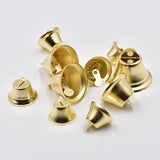 HULIANFU  50Pcs Gold Metal Bells Christmas Jingle Bell Ornaments Xmas Tree Decoration DIY Handmade Crafts Wedding Christmas Decor