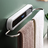 HULIANFU Toilet Towel Rack Towel Bar Bath Towel Holder Suction Wall-mounted Bathroom Shelf Free Punching Toilet Pendant Storage Rack