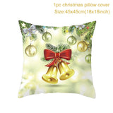 HULIANFU Merry Christmas Cushion Cover Ornaments Christmas Decoration For Home Cristmas Decor Noel Navidad New Year Gift 2023 Xmas Natal
