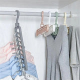 HULIANFU Multi-port Rack Support Hangers Clothes Drying Rack Multifunction Plastic Storage Hangers Clothes Organizer Space Saving Hanger