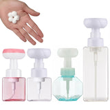 HULIANFU Soap Bottle Foaming Lotions Refillable Bottle Flower Pump Head Soap Shampoo Cosmetic Empty Bottle 250ML