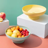 HULIANFU Nordic PP Fruit Storage Rack Removable Bottom Drainer Basket Candy Plate Home Organizer Kitchen Tool for Vegetable Food Tray