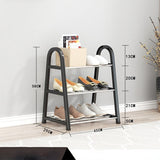 HULIANFU Shoe rack creative light luxury wind dust-proof storage shoe rack dormitory stainless steel