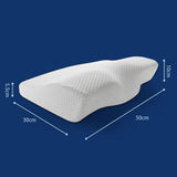 HULIANFU Memory Foam Bedding Pillow Neck protection Slow Rebound Memory Foam Butterfly Shaped Pillow Health Cervical Neck size in 50*30CM