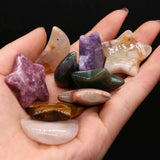 HULIANFU Natural Stone Amethyst Powder Crystal Star Shape Mineral Specimen Gemstone Agate Fish Tank Jewelry Home Decoration Ornaments
