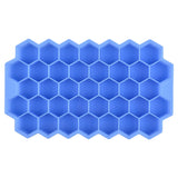HULIANFU SILIKOLOVE Honeycomb Ice Cube Trays Reusable Silicone Ice cube Mold BPA Free Ice maker with Removable Lids