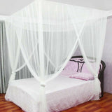 HULIANFU Sexy Mosquito Net Palace Four Door King/Queen Double Size Home Single  Bed Prevent Insect Outdoor Square Grace White Canopy Net